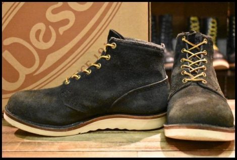 【7.5D 箱付 良品】WESCO ウエスコ カスタムジョブマスター 黒 ブラックラフアウト ビブラム1010 レースアップ ブーツ HOPESMORE