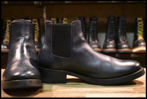 【10 箱付 美品】ADDICT CLOTHES アディクトクローズ AB-03-ST サイドゴアブーツ ネイビー 紺 ローリングダブトリオ ブーツ HOPESMORE