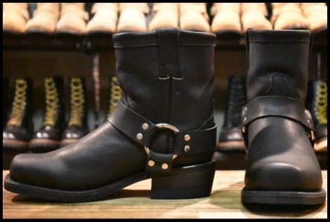 【7EE 良品 白タグ】Chippewa チペワ 91023 ハーネスエンジニアリングブーツ 黒 ブラック プルオン ブーツ 国内未発売モデル HOPESMORE