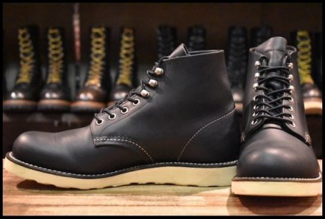 【8.5D 美品 11年】レッドウィング 8165 アイリッシュセッター 黒 ブラッククローム プレーントゥ 編み上げ ブーツ redwing HOPESMORE