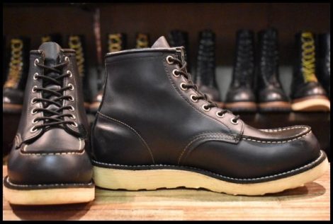 【7.5D 良品 04年】レッドウィング 8130 アイリッシュセッター 黒 ブラッククローム モックトゥ 編み上げ 8179 ブーツ redwing HOPESMORE