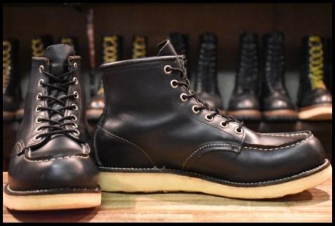 【8D 良品 06年】レッドウィング 8130 アイリッシュセッター 黒 ブラッククローム モックトゥ 編み上げ 8179 ブーツ redwing HOPESMORE