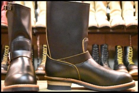 【10.5D 未使用 25年】レッドウィング 2966 エンジニア ブラック クローンダイク 黒 茶芯 スチール無し ブーツ redwing HOPESMORE