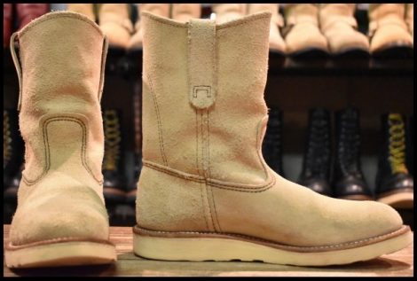 【6D 良品 10年】レッドウィング 8168 スエード ペコス ホーソーン アビレーン ラフアウト ベージュ ブーツ redwing pecos HOPESMORE