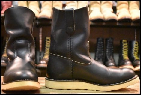【7.5E 良品 羽タグ 98年】レッドウィング 8169 ペコス 黒 ブラッククローム プルオン ブーツ redwing pecos HOPESMORE