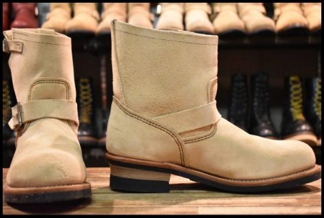 【9.5D 美品 12年】レッドウィング 2965 ショート スエードエンジニア ホーソーンアビレーンラフアウト ブーツ redwing HOPESMORE