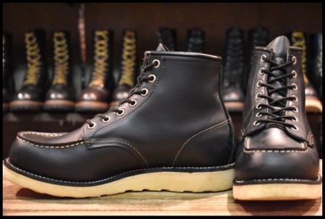 【7.5D 良品 04年】レッドウィング 8130 アイリッシュセッター 黒 ブラッククローム モックトゥ 編み上げ 8179 ブーツ redwing HOPESMORE