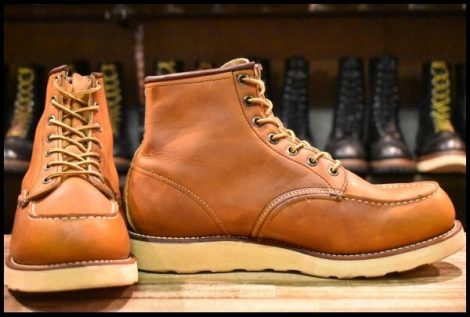 【9.5E 箱付 美品 サイド羽タグ 99年】レッドウィング 875 アイリッシュセッター 茶 オロイジナル モック ブーツ redwing HOPESMORE