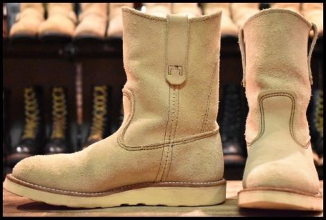 【6D 良品 10年】レッドウィング 8168 スエード ペコス ホーソーン アビレーン ラフアウト ベージュ ブーツ redwing pecos HOPESMORE