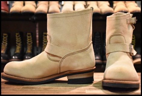 【9.5D 美品 12年】レッドウィング 2965 ショート スエードエンジニア ホーソーンアビレーンラフアウト ブーツ redwing HOPESMORE