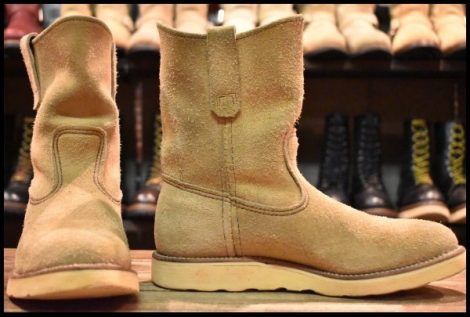 【7E 良品 羽タグ 97年】レッドウィング 8168 スエード ペコス タン ラフアウト ベージュ プルオン ブーツ redwing pecos HOPESMORE