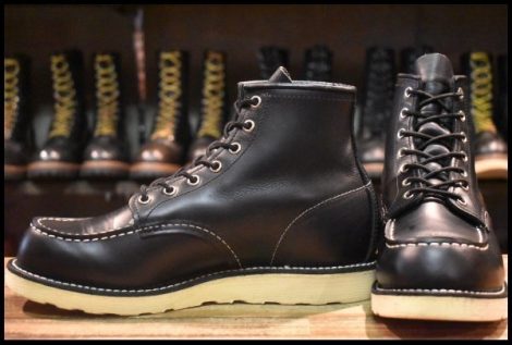 【8E 良品 犬タグ復刻 19年】レッドウィング 8179 アイリッシュセッター 黒 ブラッククローム モックトゥ ブーツ redwing HOPESMORE