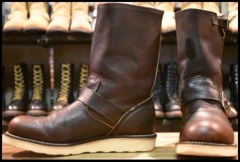 【7.5D 良品 06年】レッドウィング 2970 エンジニア 茶 ブラウン スチール無し トラクショントレッド ブーツ redwing HOPESMORE