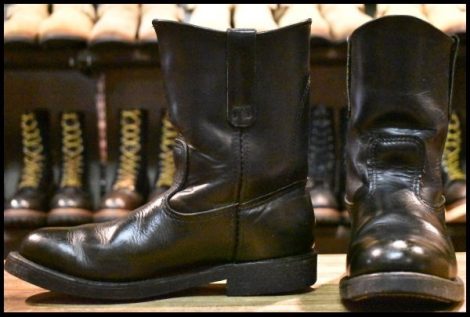 【7E 良品 03年】レッドウィング 1180 ペコス 黒 ブラッククローム プルオン ブーツ redwing pecos HOPESMORE
