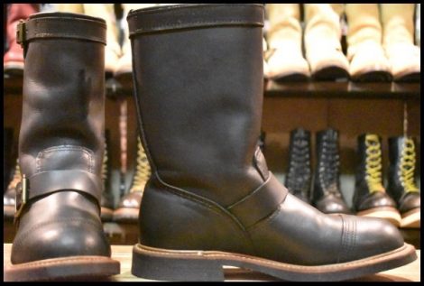 【8D 箱付 美品 11年】レッドウィング 8122 アイアンスミス エンジニア ブラック ハーネス 黒 キャップトゥ ブーツ redwing HOPESMORE