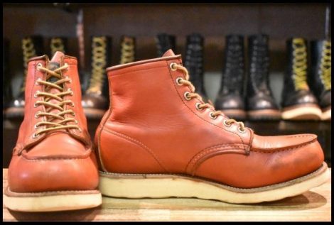 【7.5E 良品 半円犬タグ 95年】レッドウィング 875 アイリッシュセッター 赤茶 オロラセット モック ブーツ redwing HOPESMORE