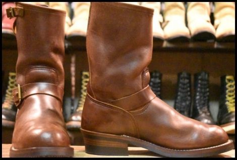 【7.5D 良品 100周年限定 04年 カスタム】レッドウィング 8258 エンジニア ホーウィン クロムエクセル ブラウン ブーツ redwing HOPESMORE