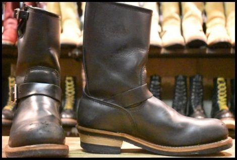 【9D 良品 PT99プリント 旧シルエット 05年】レッドウィング 2268 エンジニア 黒 ブラッククローム ブーツ redwing HOPESMORE