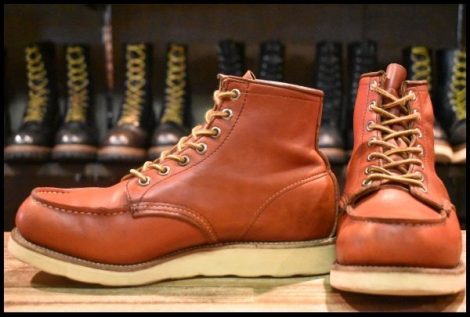 【7.5E 良品 半円犬タグ 95年】レッドウィング 875 アイリッシュセッター 赤茶 オロラセット モック ブーツ redwing HOPESMORE