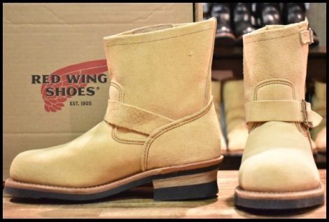 【7D 箱付 未使用 14年】レッドウィング 2965 ショートエンジニア スエード ホーソーンアビレーンラフアウト ブーツ redwing HOPESMORE