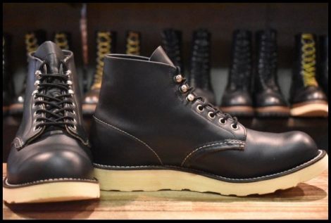 【8EE 箱付 美品 犬タグ】レッドウィング 8165 アイリッシュセッター 黒 ブラッククローム プレーントゥ ブーツ redwing HOPESMORE