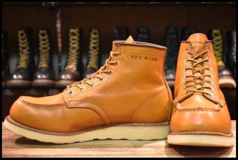 【8.5E 良品 12年】レッドウィング 9875 アイリッシュセッター ゴールドラセット モックトゥ 編み上げ ブーツ redwing HOPESMORE