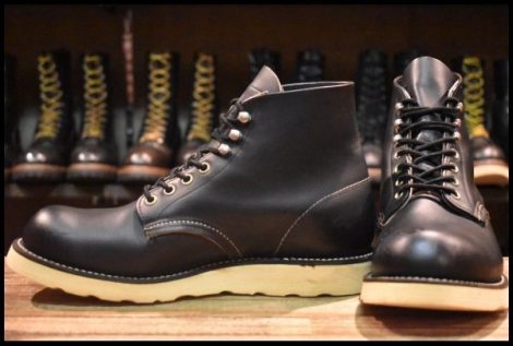 【7EE 美品 犬タグ 98年】レッドウィング 8165 アイリッシュセッター 黒 ブラッククローム プレーン 編み上げ ブーツ redwing HOPESMORE