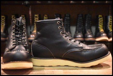 【10D 良品 羽タグ 98年】レッドウィング 8130 アイリッシュセッター 黒 ブラッククローム モックトゥ 8179 ブーツ redwing HOPESMORE