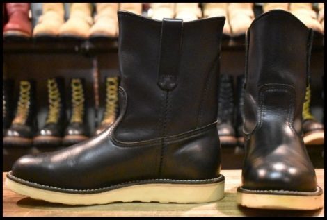 【7E 良品 07年】レッドウィング 8169 ペコス 黒 ブラッククローム プルオン クッションソール ブーツ redwing pecos HOPESMORE
