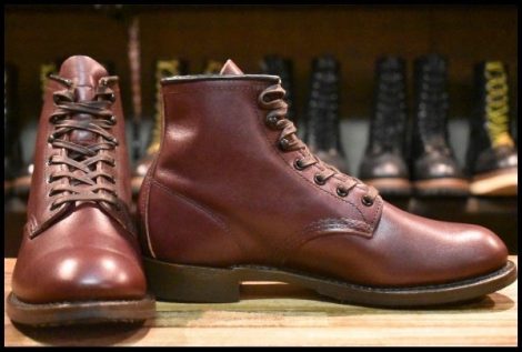 【6.5D 箱付 美品 17年】レッドウィング 9062 ベックマン ブラックチェリー フェザーストーン フラットボックス ブーツ redwing HOPESMORE