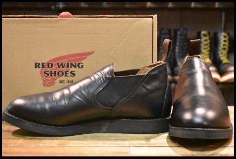 【10D 箱付 美品 21年】レッドウィング 9198 ポストマンロメオ ブラック シャパラル サイドゴア ローカット ブーツ redwing HOPESMORE