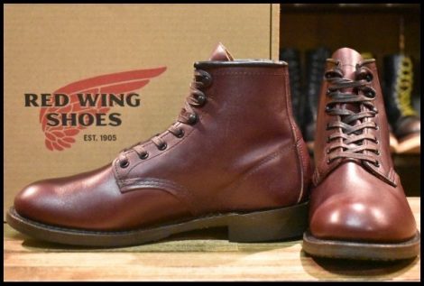 【6.5D 箱付 美品 17年】レッドウィング 9062 ベックマン ブラックチェリー フェザーストーン フラットボックス ブーツ redwing HOPESMORE