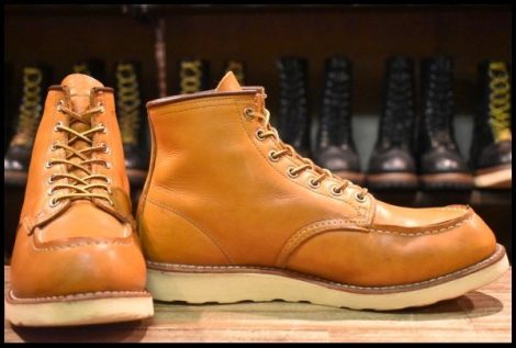 【8.5E 良品 12年】レッドウィング 9875 アイリッシュセッター ゴールドラセット モックトゥ 編み上げ ブーツ redwing HOPESMORE