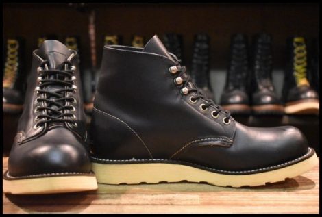 【7EE 美品 犬タグ 98年】レッドウィング 8165 アイリッシュセッター 黒 ブラッククローム プレーン 編み上げ ブーツ redwing HOPESMORE