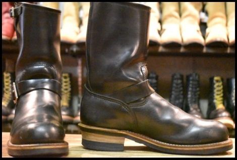 【8.5D 良品 PT99プリント 旧シルエット 05年】レッドウィング 2268 エンジニア 黒 ブラック スチールトゥ ブーツ redwing HOPESMORE