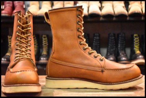 【8D 箱付 美品 サイド羽タグ 99年】レッドウィング 877 ロング アイリッシュセッター 茶 オロイジナル 編み上げ ブーツ redwing HOPESMORE