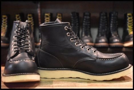 【7D 良品 10年】レッドウィング 8179 アイリッシュセッター 黒 ブラッククローム モックトゥ 8130 ブーツ redwing HOPESMORE
