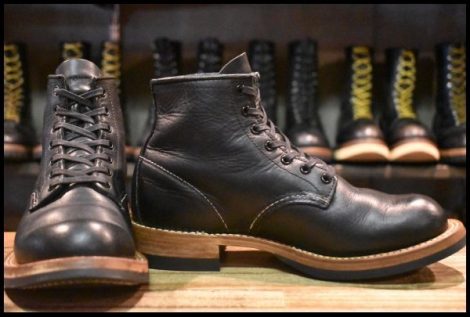 【6D 良品 16年 カスタム】レッドウィング 9014 ベックマン 黒 ブラック フェザーストーン プレーントゥ 9414 ブーツ redwing HOPESMORE