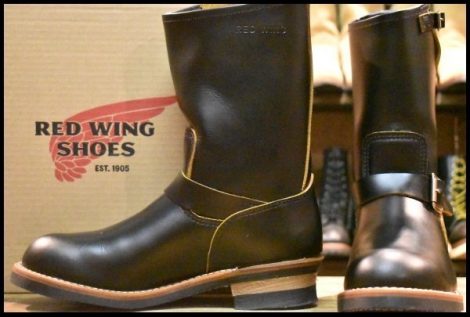 【9.5D 箱付 美品 25年】レッドウィング 2966 ブラック クローンダイク エンジニア 黒 茶芯 スチール無し ブーツ redwing HOPESMORE