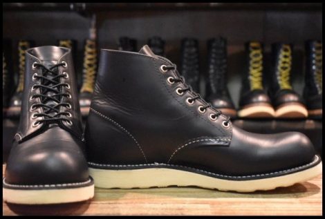 【9D 美品 25年】レッドウィング 8165 アイリッシュセッター 黒 ブラッククローム プレーントゥ 編み上げ ブーツ redwing HOPESMORE