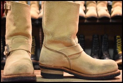 【7D 良品 08年】レッドウィング 8268 スエード エンジニア ホーソーンアビレーンラフアウト スチールトゥ ブーツ redwing HOPESMORE