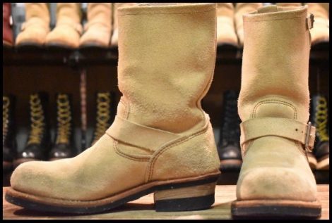 【7D 良品 08年】レッドウィング 8268 スエード エンジニア ホーソーンアビレーンラフアウト スチールトゥ ブーツ redwing HOPESMORE