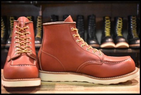 【9E 美品 犬タグ復刻 23年】レッドウィング 8875 アイリッシュセッター 赤茶 オロラセット モックトゥ 編み上げ ブーツ redwing HOPESMORE
