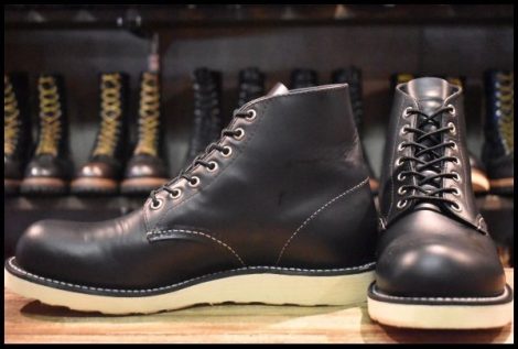 【9D 美品 25年】レッドウィング 8165 アイリッシュセッター 黒 ブラッククローム プレーントゥ 編み上げ ブーツ redwing HOPESMORE