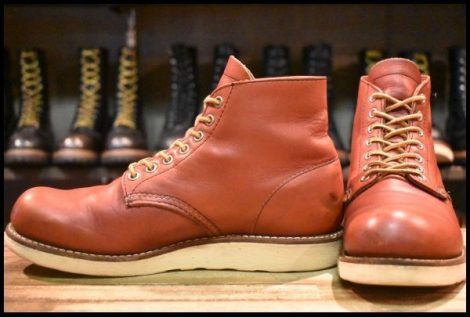 【8D 良品 犬タグ復刻 19年】レッドウィング 8166 アイリッシュセッター 赤茶 オロラセット プレーントゥ ブーツ redwing HOPESMORE