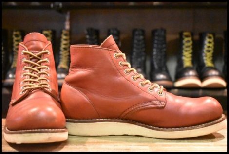 【8D 良品 犬タグ復刻 19年】レッドウィング 8166 アイリッシュセッター 赤茶 オロラセット プレーントゥ ブーツ redwing HOPESMORE