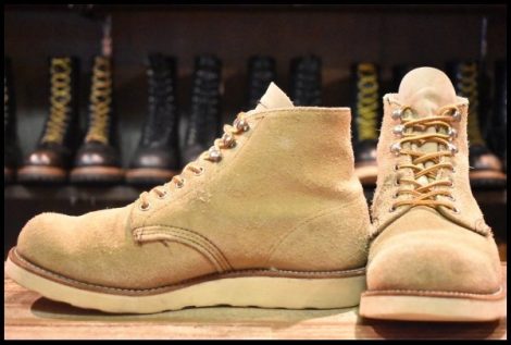 【7E 良品 羽タグ 00年】レッドウィング 8167 スエード アイリッシュセッター タン ラフアウト プレーントゥ ブーツ redwing HOPESMORE
