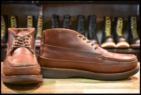 【7.5E 良品】RUSSELLMOCCASIN ラッセルモカシン スポーティングクレーチャッカ トリプルバンプ ブラウン ビブラム2060 ブーツ HOPESMORE
