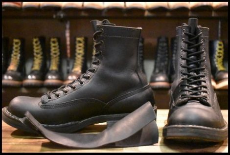 【7E 良品】WHITE’S ホワイツ スモークジャンパーLTT ブラック ビブラム430シングル 編み上げ レースアップ ブーツ HOPESMORE