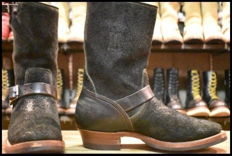 【10 良品】CLINCH クリンチ エンジニア Full VG Leather Black & Black Roughout ブラック 黒 ブーツ BRASS ブラス HOPESMORE